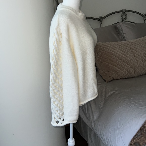 Zara Chunky Sweater with Lattice Sleeves - Picture 2 of 10